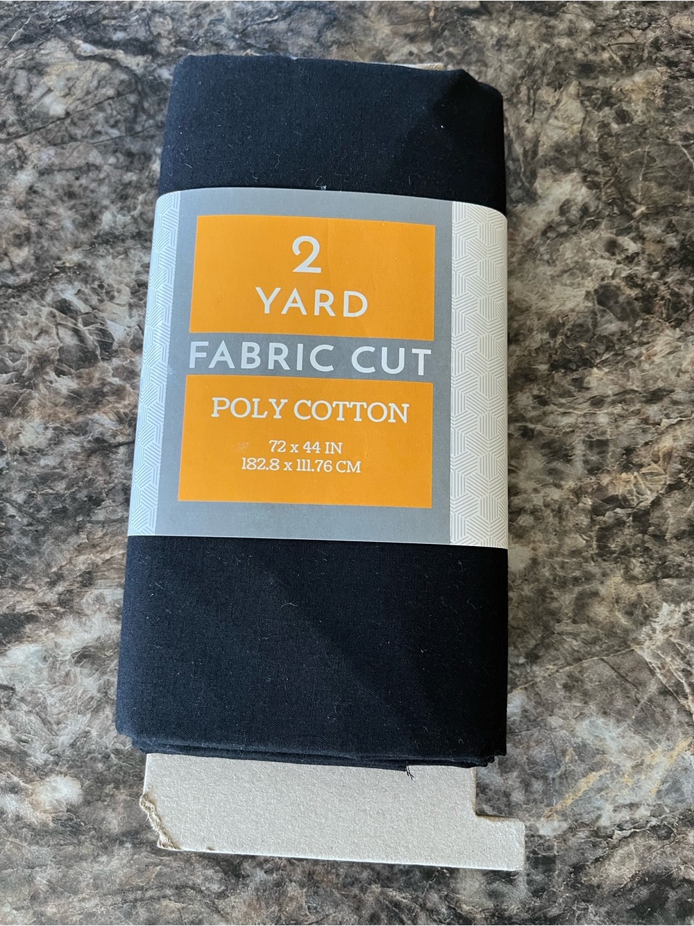 2 Yard Poly Cotton Fabric Cut - Black